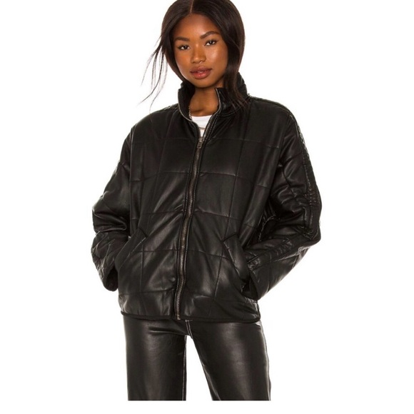 We The Free Black Quilted Jacket